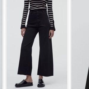 Zara Marine Straight Jean, set of 2. Black Denim & Blue Denim, Size 2